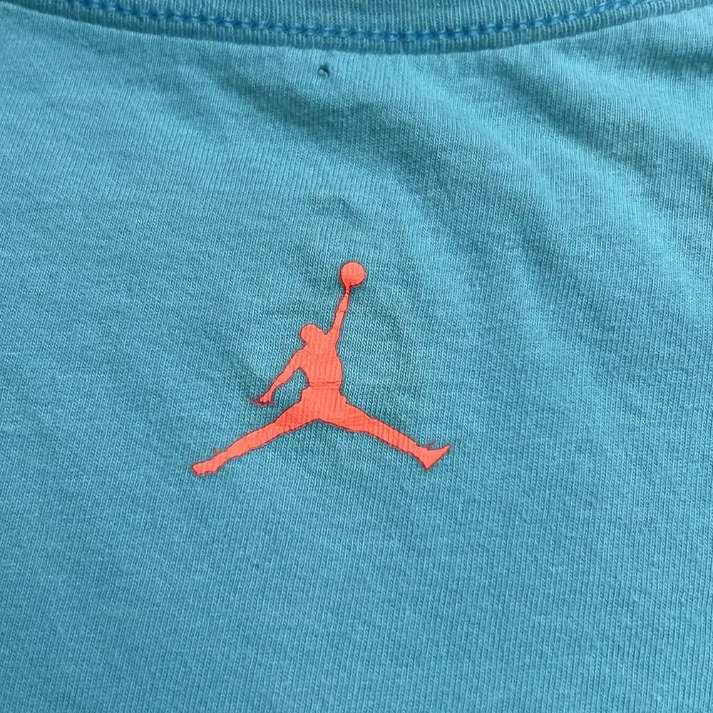 Air Jordan Deep Three Graphic T-Shirt Skeleton Underwater Sneakers Blue Pink